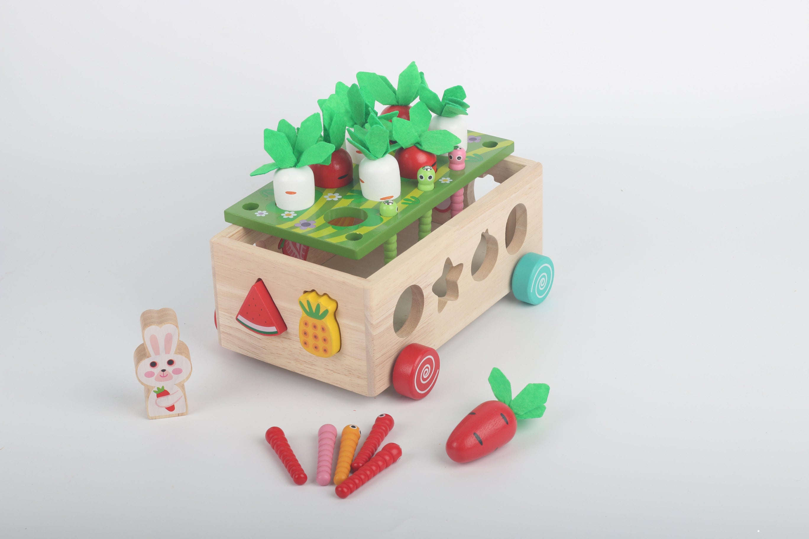 Harvest & Match Bunny Cart – 6 in 1 Learning Activity Toy