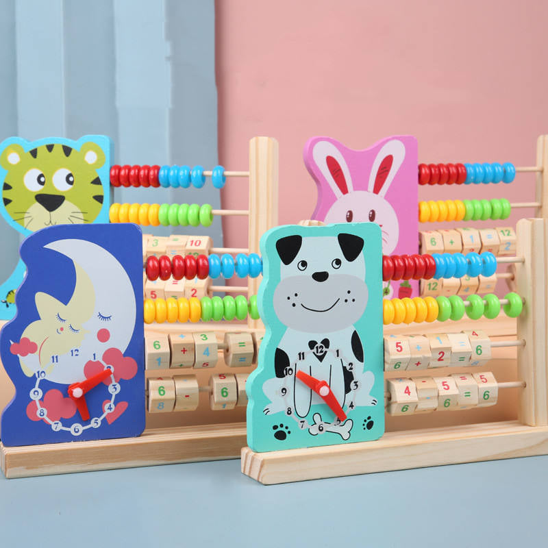 Clock and calculating frame learning activity stand - Random design (1pc)