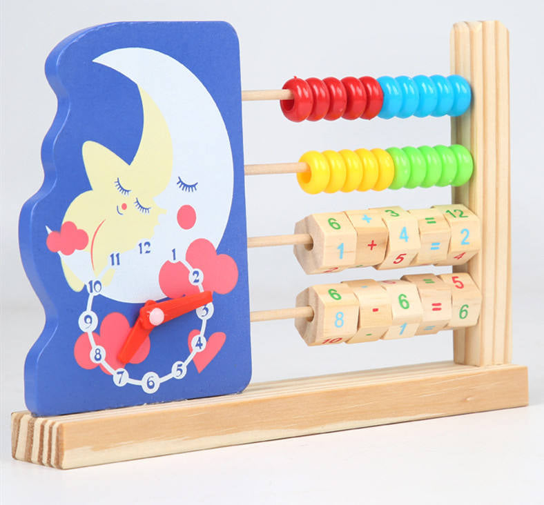 Clock and calculating frame learning activity stand - Random design (1pc)