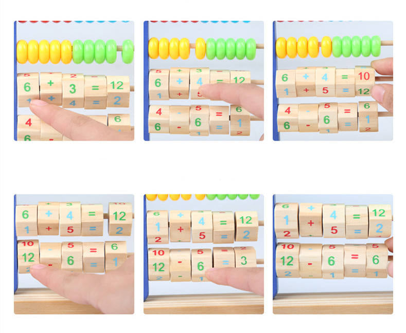 Clock and calculating frame learning activity stand - Random design (1pc)