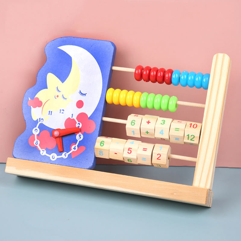 Clock and calculating frame learning activity stand - Random design (1pc)