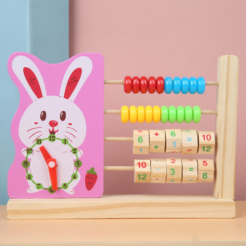 Clock and calculating frame learning activity stand - Random design (1pc)