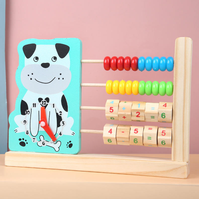 Clock and calculating frame learning activity stand - Random design (1pc)
