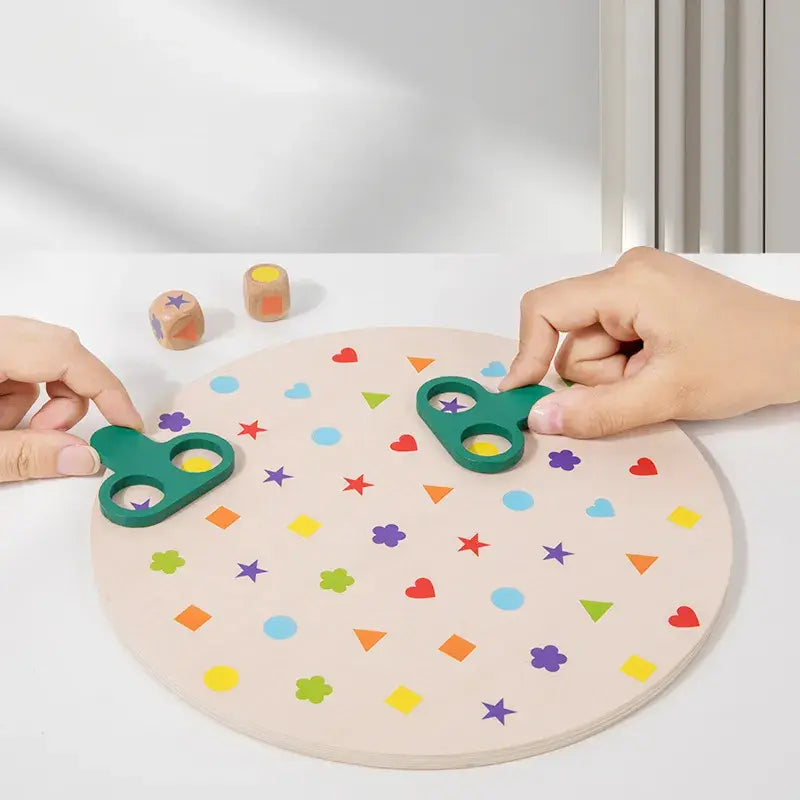 Color and shape matching 2 player game