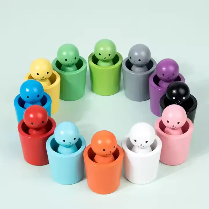 Color sorting cup game