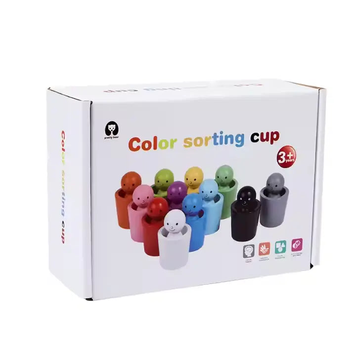 Color sorting cup game