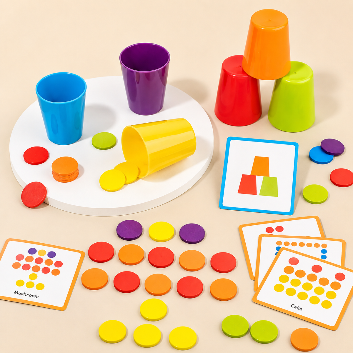 Color classification cup game