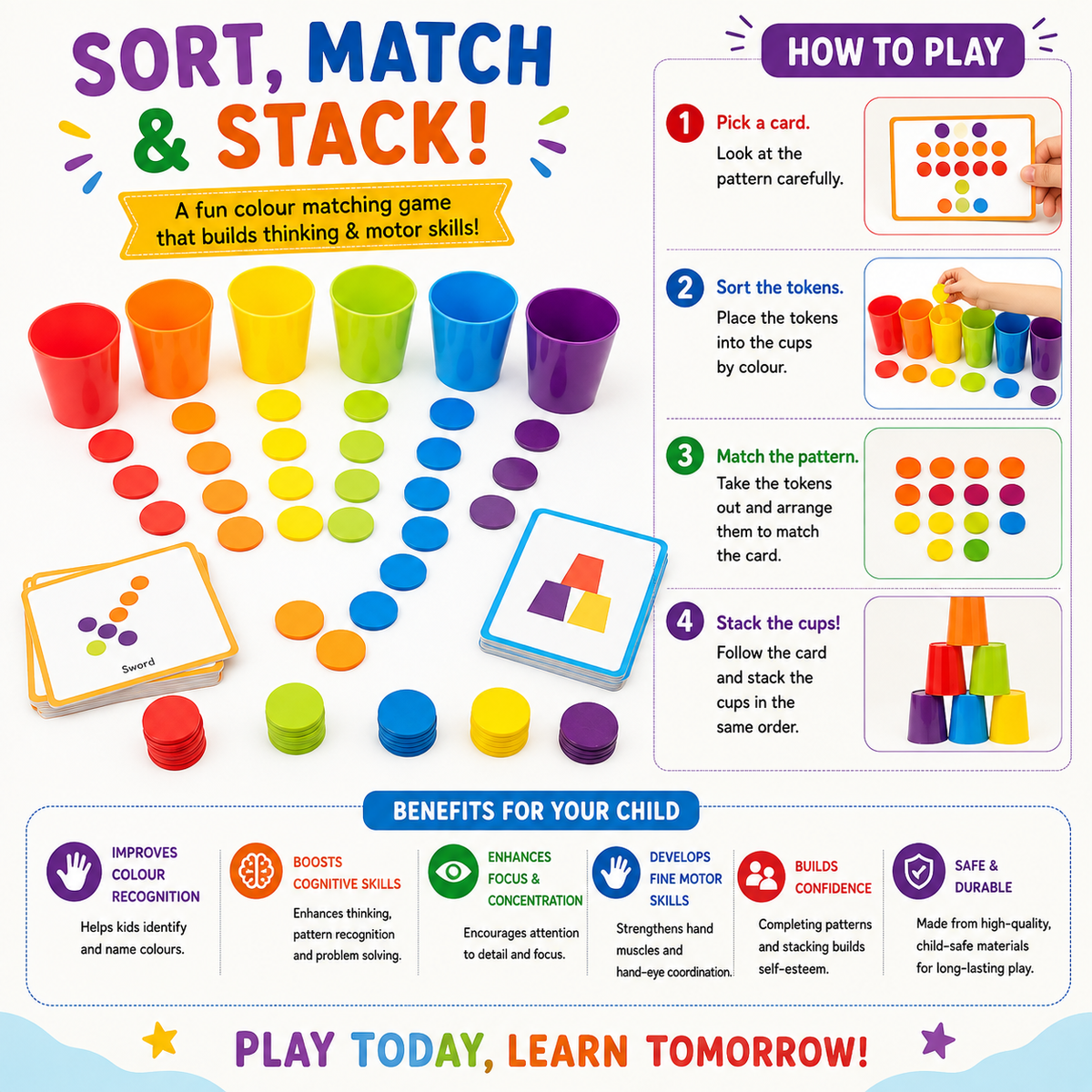 Color classification cup game