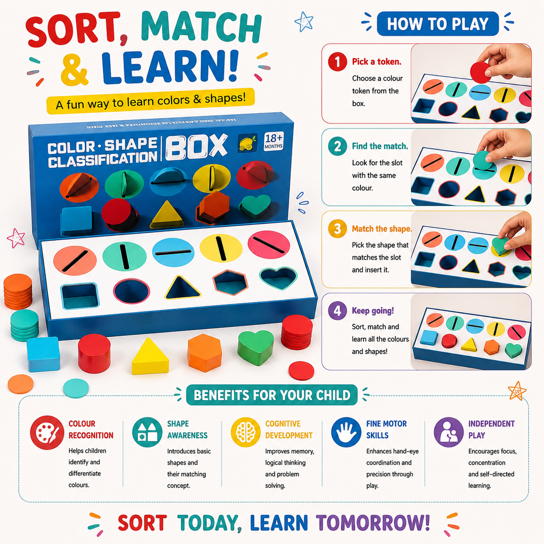Color shape classification box