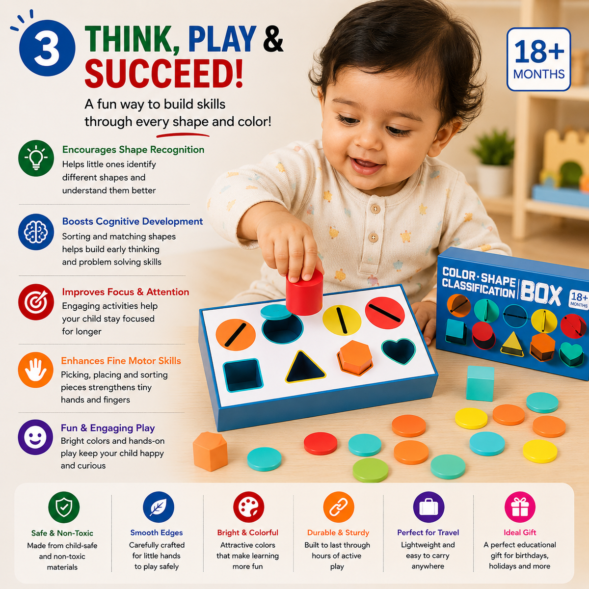 Color shape classification box