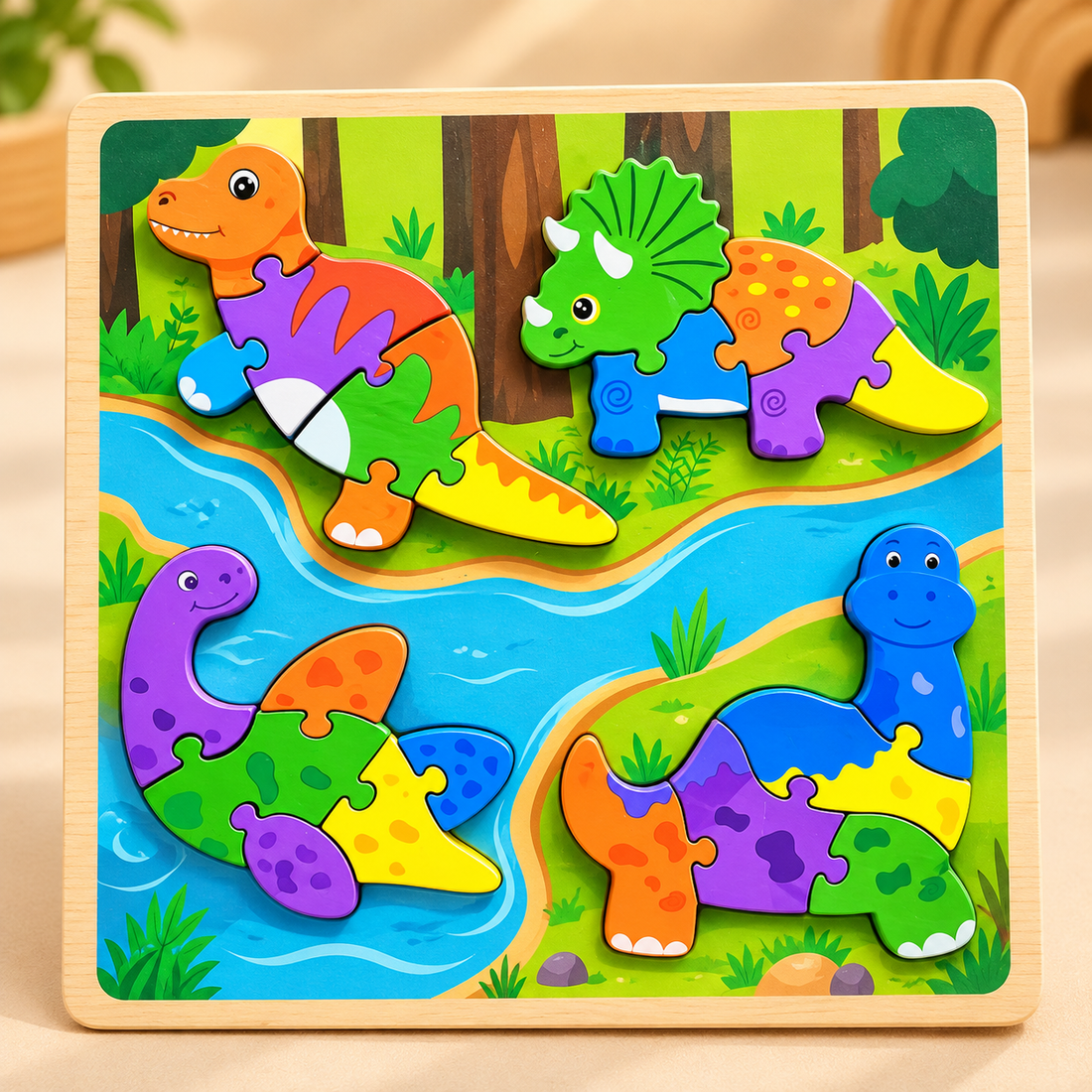 Wooden Theme Puzzle Board – Early Learning Puzzle Collection🧩