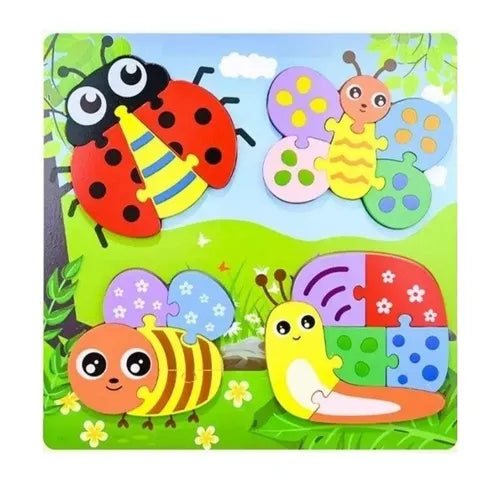 Wooden Theme Puzzle Board – Early Learning Puzzle Collection🧩