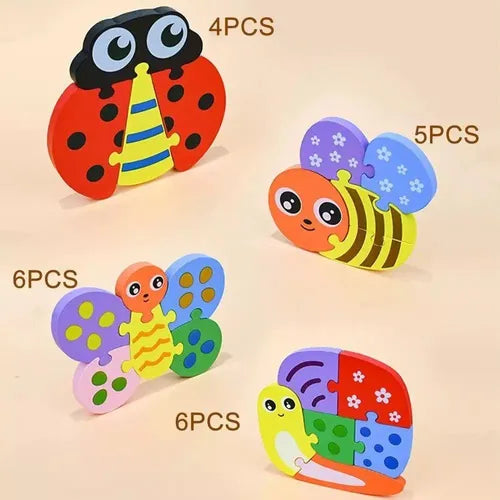 Wooden Theme Puzzle Board – Early Learning Puzzle Collection🧩