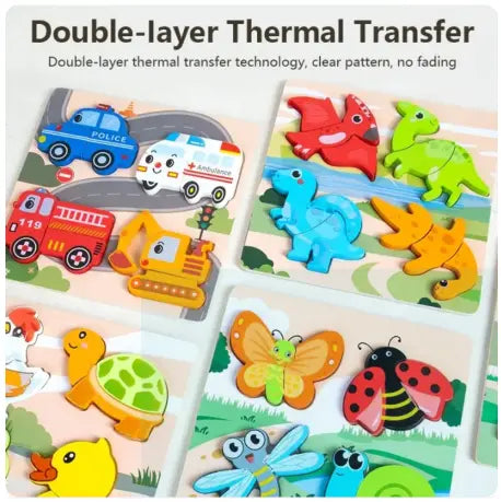 4 piece wooden puzzle board- 1 board