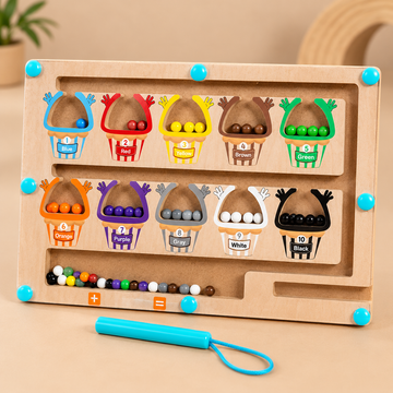 Magnetic Color & Counting Bead Maze – Montessori Learning Board🌈