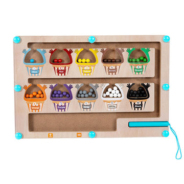 Magnetic Color & Counting Bead Maze – Montessori Learning Board🌈