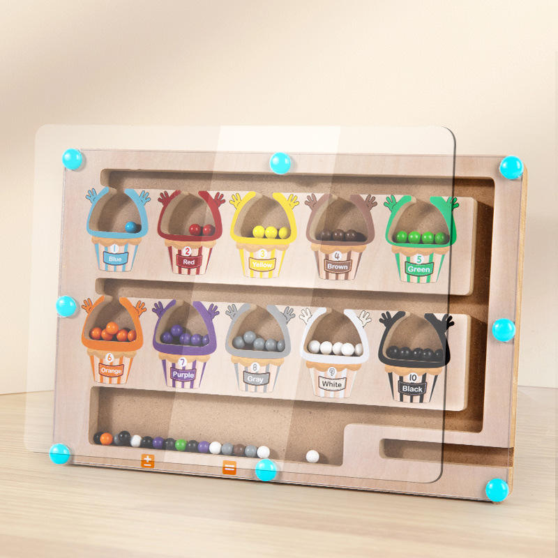 Magnetic Color & Counting Bead Maze – Montessori Learning Board🌈
