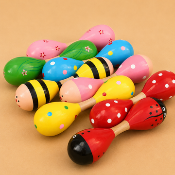 Double sided bell rattle🎵 (Random design)(1pc)