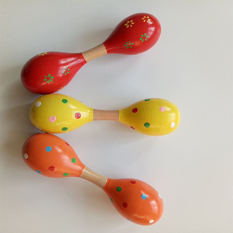 Double sided bell rattle🎵 (Random design)(1pc)
