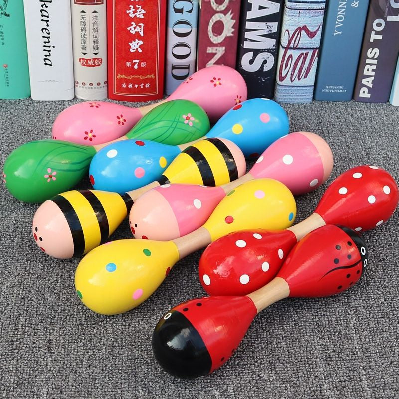 Double sided bell rattle🎵 (Random design)(1pc)