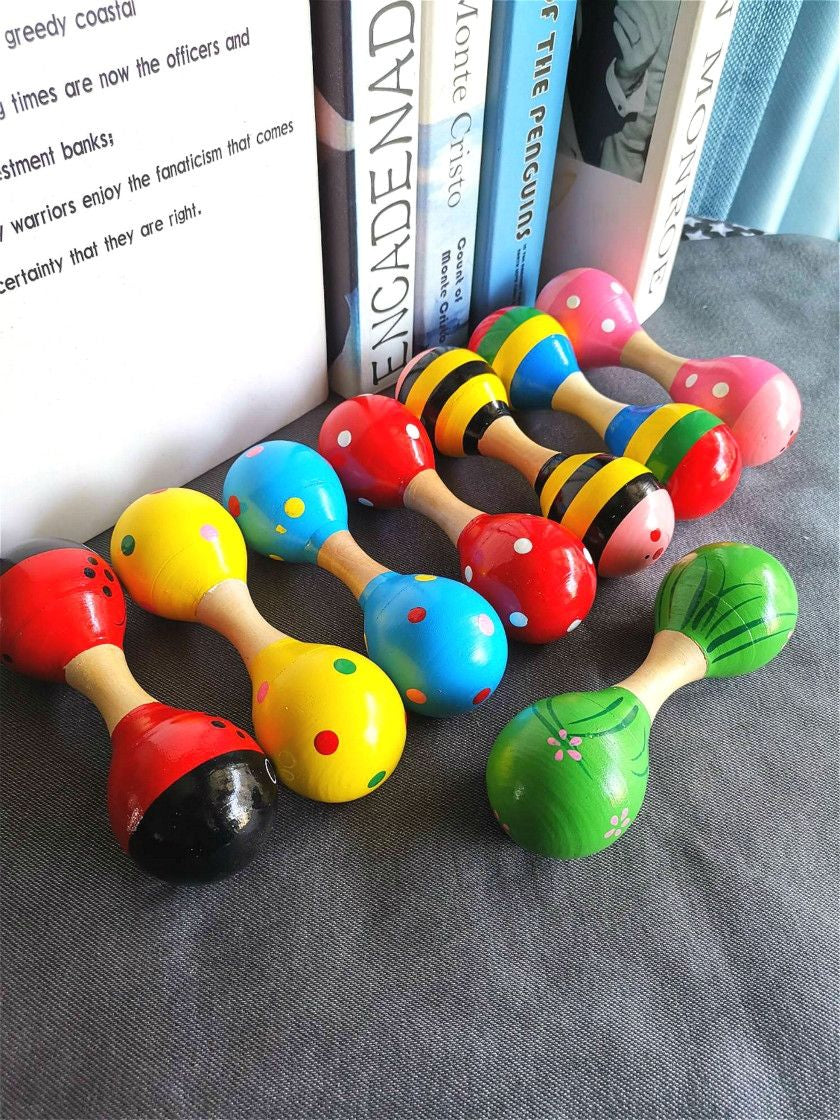Double sided bell rattle🎵 (Random design)(1pc)
