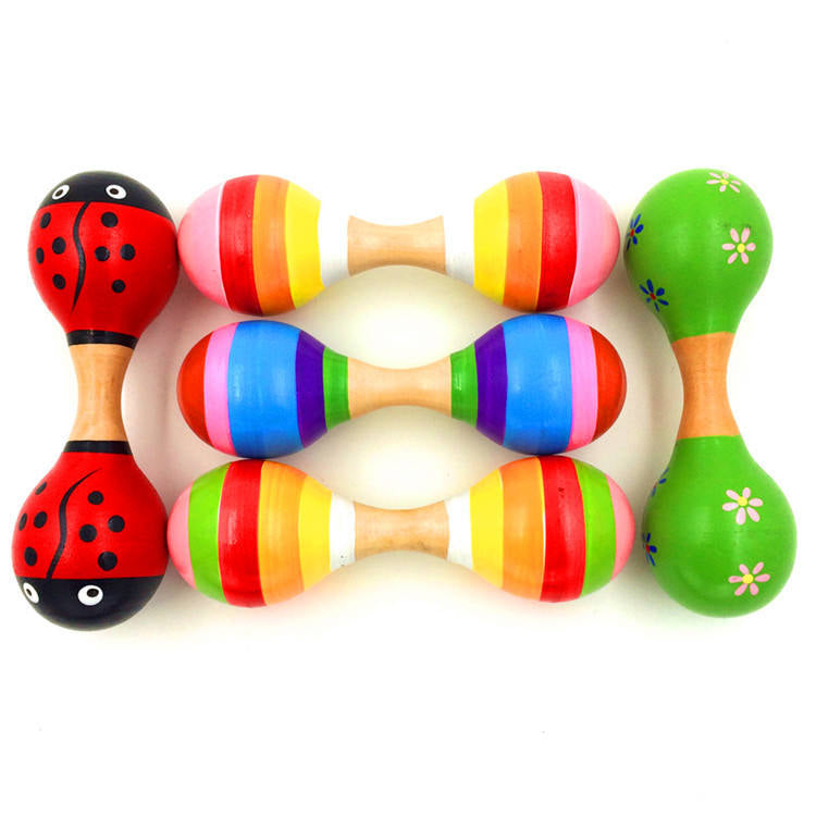Double sided bell rattle🎵 (Random design)(1pc)
