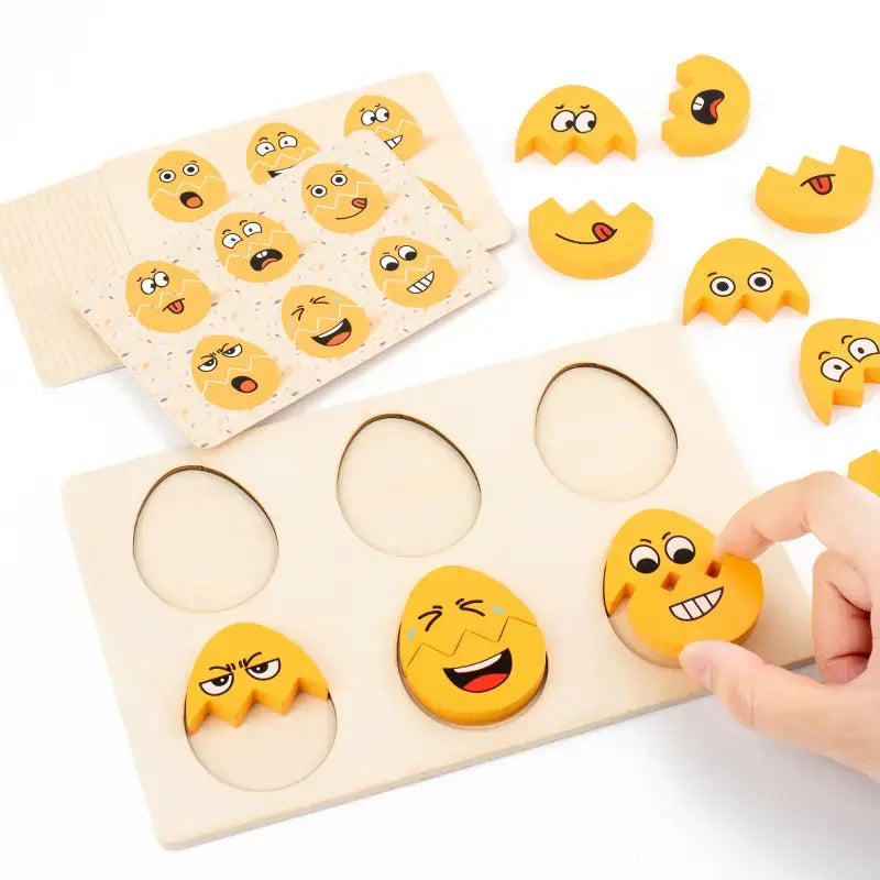 Egg matching emotion board game