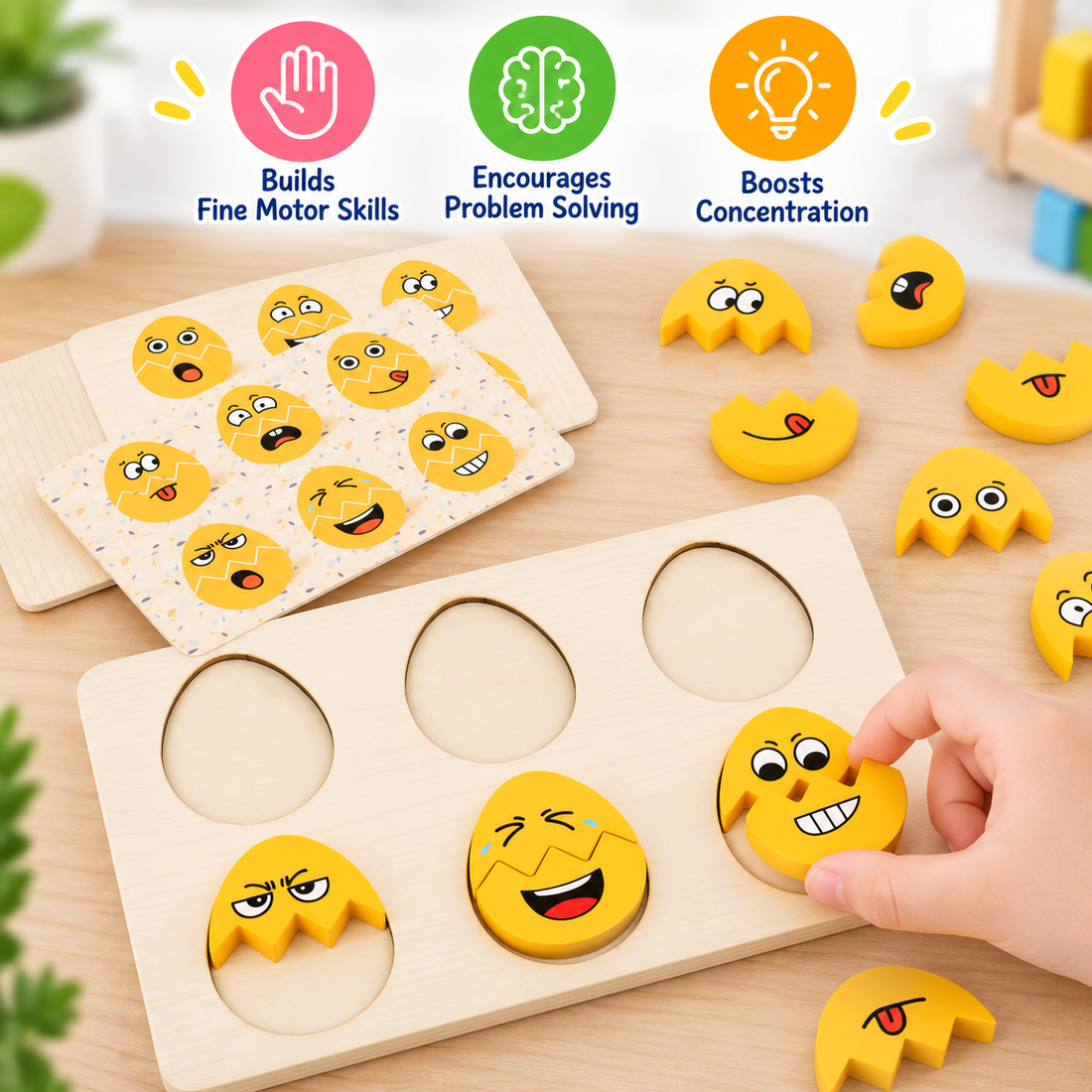 Egg matching emotion board game