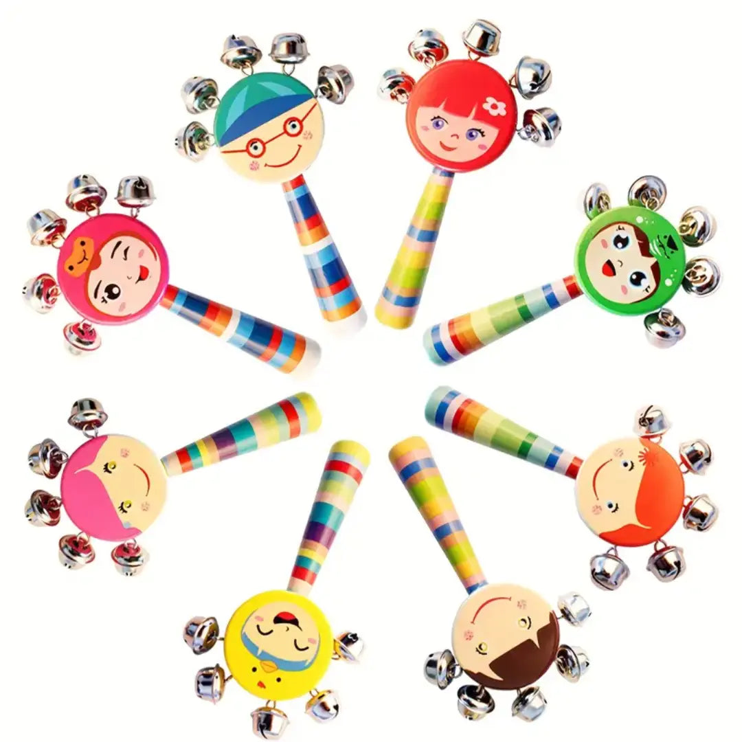 Sensory stimulating face bell rattle for infants and babies(1pc)