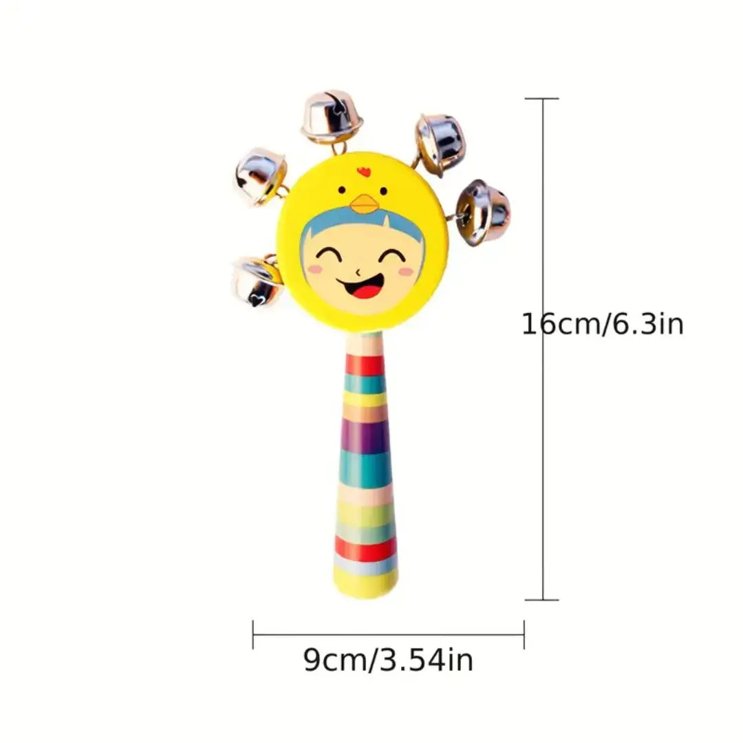 Sensory stimulating face bell rattle for infants and babies(1pc)