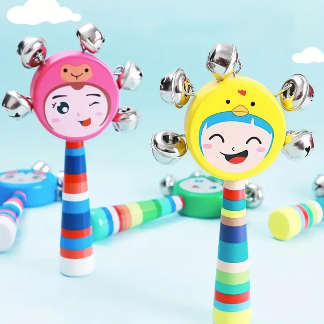 Sensory stimulating face bell rattle for infants and babies(1pc)