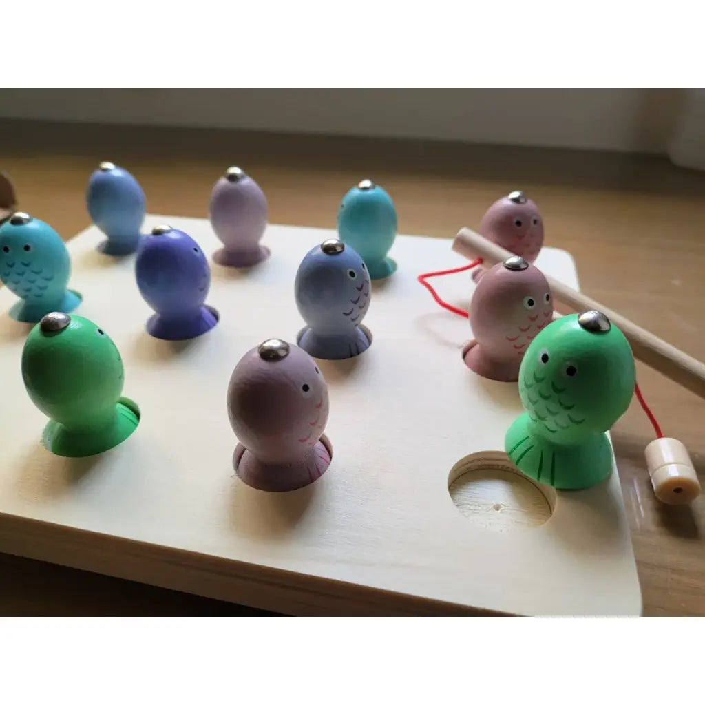 Four color logic game and magnetic fishing- two in one for double joy