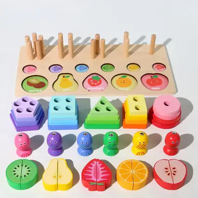 Fun color pairing for cutting fruits