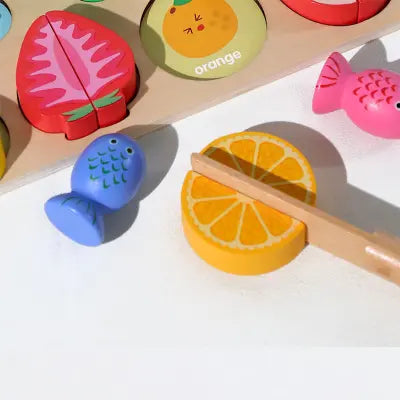 Fun color pairing for cutting fruits