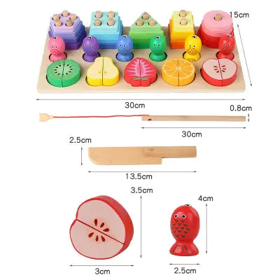 Fun color pairing for cutting fruits