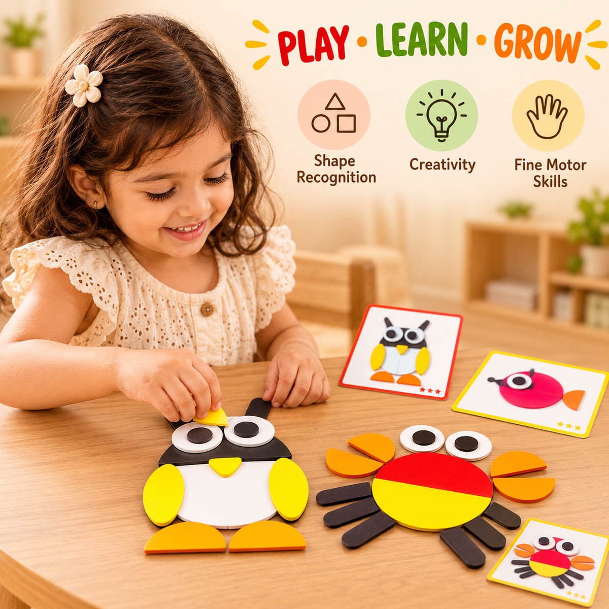 Geo animo shapes puzzle