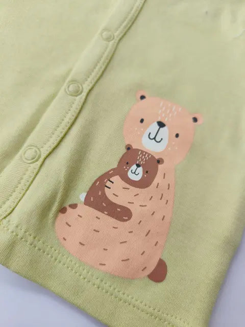 Solo green bear with Lemony kangroos and pineapples Jhablas- (Pack of 3)