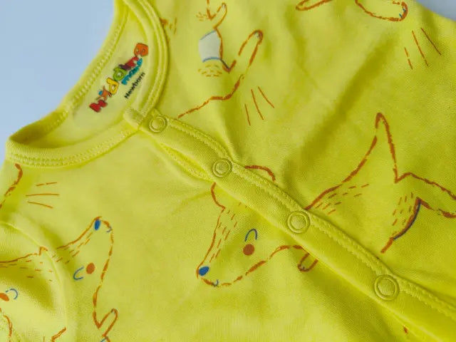 Solo green bear with Lemony kangroos and pineapples Jhablas- (Pack of 3)