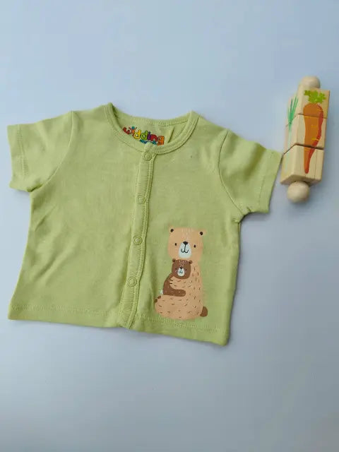 Solo green bear with Lemony kangroos and pineapples Jhablas- (Pack of 3)