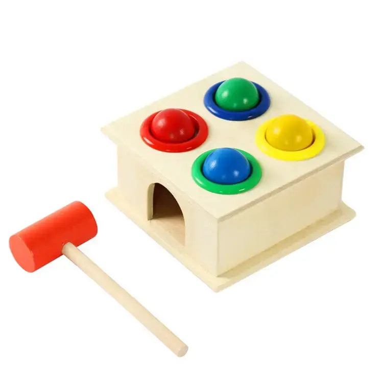 Wooden Hammering Ball Box – Fun Whac-a-Mole Game for Kids, Early Learning Educational Toy