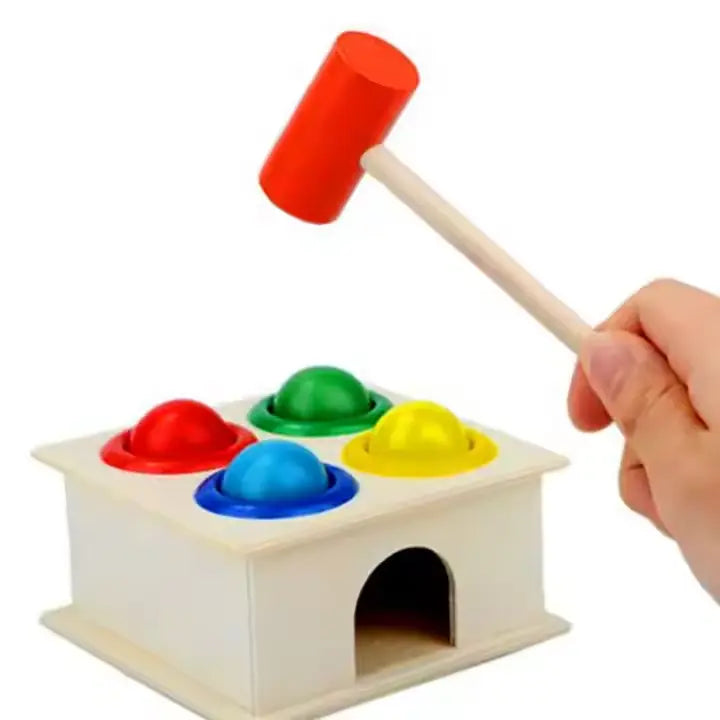 Wooden Hammering Ball Box – Fun Whac-a-Mole Game for Kids, Early Learning Educational Toy