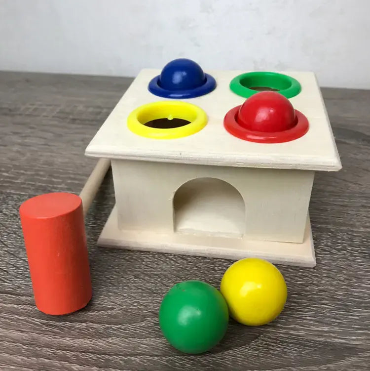Wooden Hammering Ball Box – Fun Whac-a-Mole Game for Kids, Early Learning Educational Toy