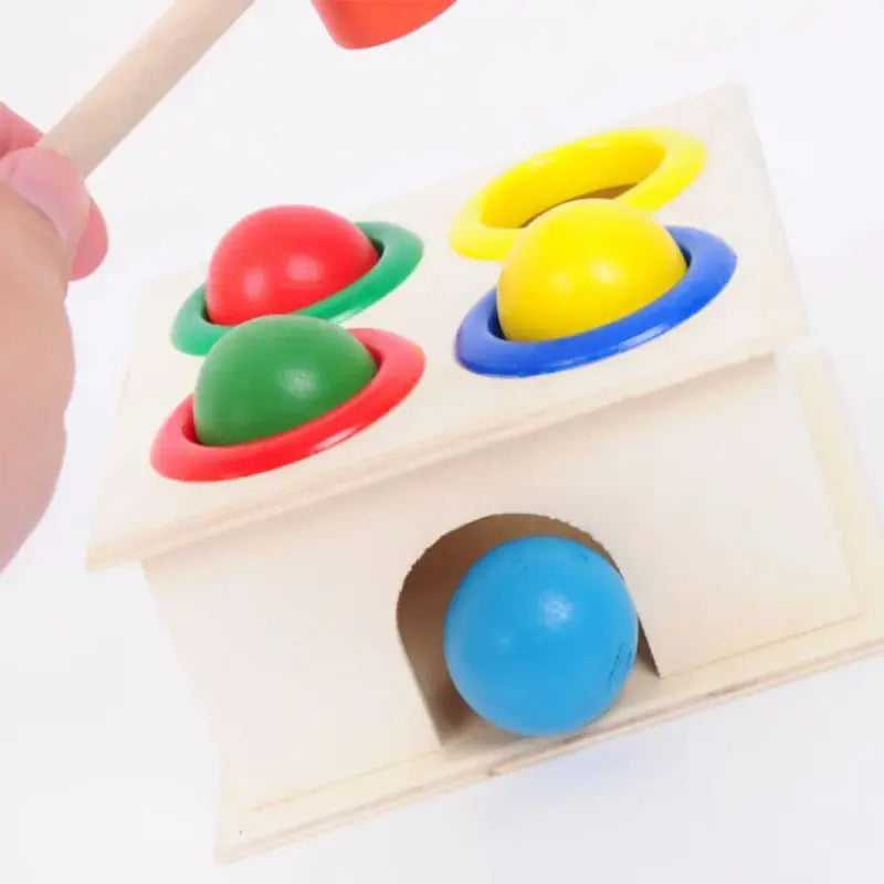 Wooden Hammering Ball Box – Fun Whac-a-Mole Game for Kids, Early Learning Educational Toy