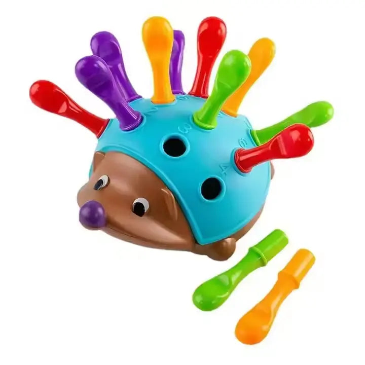 Montessori Hedgehog Spike for toddlers - Counting and fine motor skills