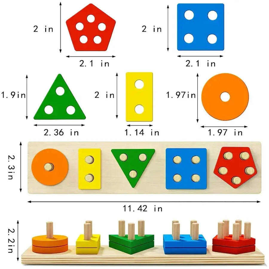 5 column shape sorter
