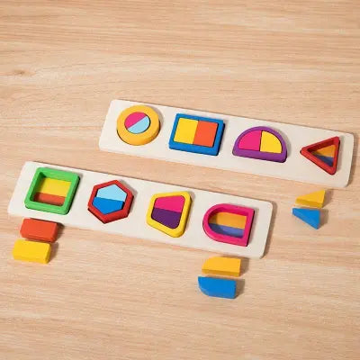 Wooden Four Column Shape Puzzle- Random design
