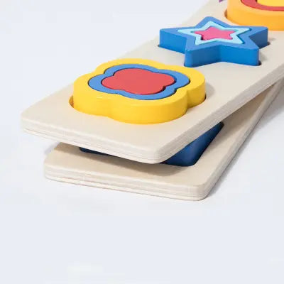 Wooden Four Column Shape Puzzle- Random design