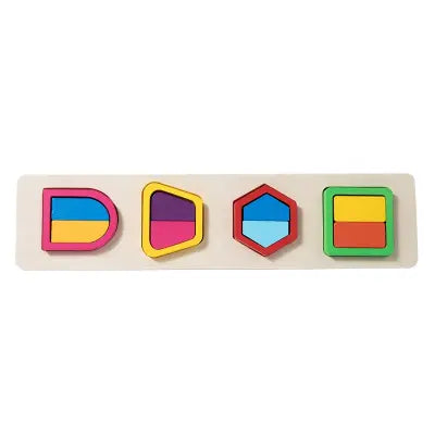 Wooden Four Column Shape Puzzle- Random design