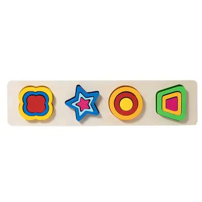 Wooden Four Column Shape Puzzle- Random design