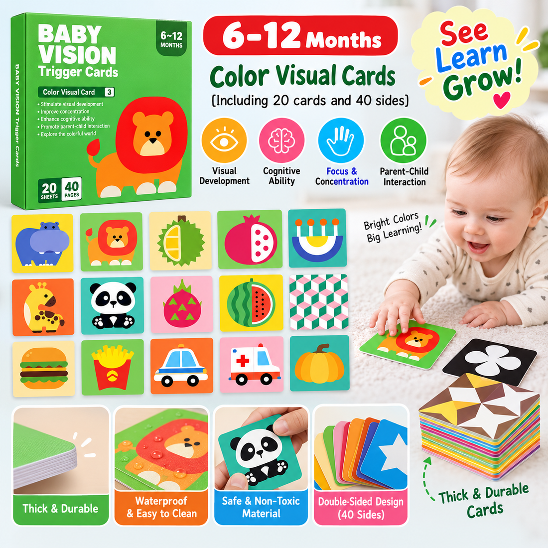 Infant brain development and sensory stimulation- visual trigger cards